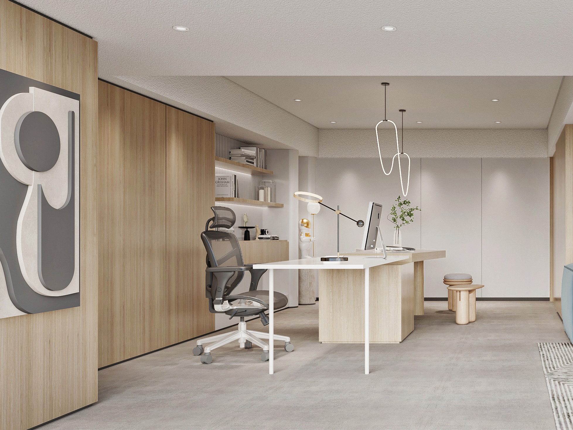 合肥高新区1800平方现代简约办公室装修(图2) 合肥高新区1800平方简约风办公室装修设计项目(图2)