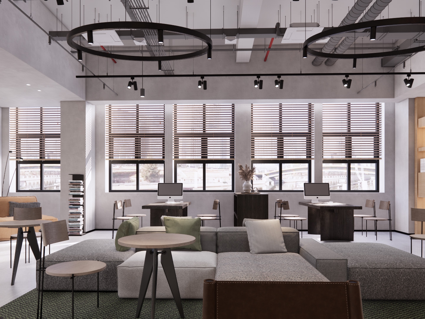 合肥瑶海500平现代侘寂风小型工作室办公室装修设计(图3)