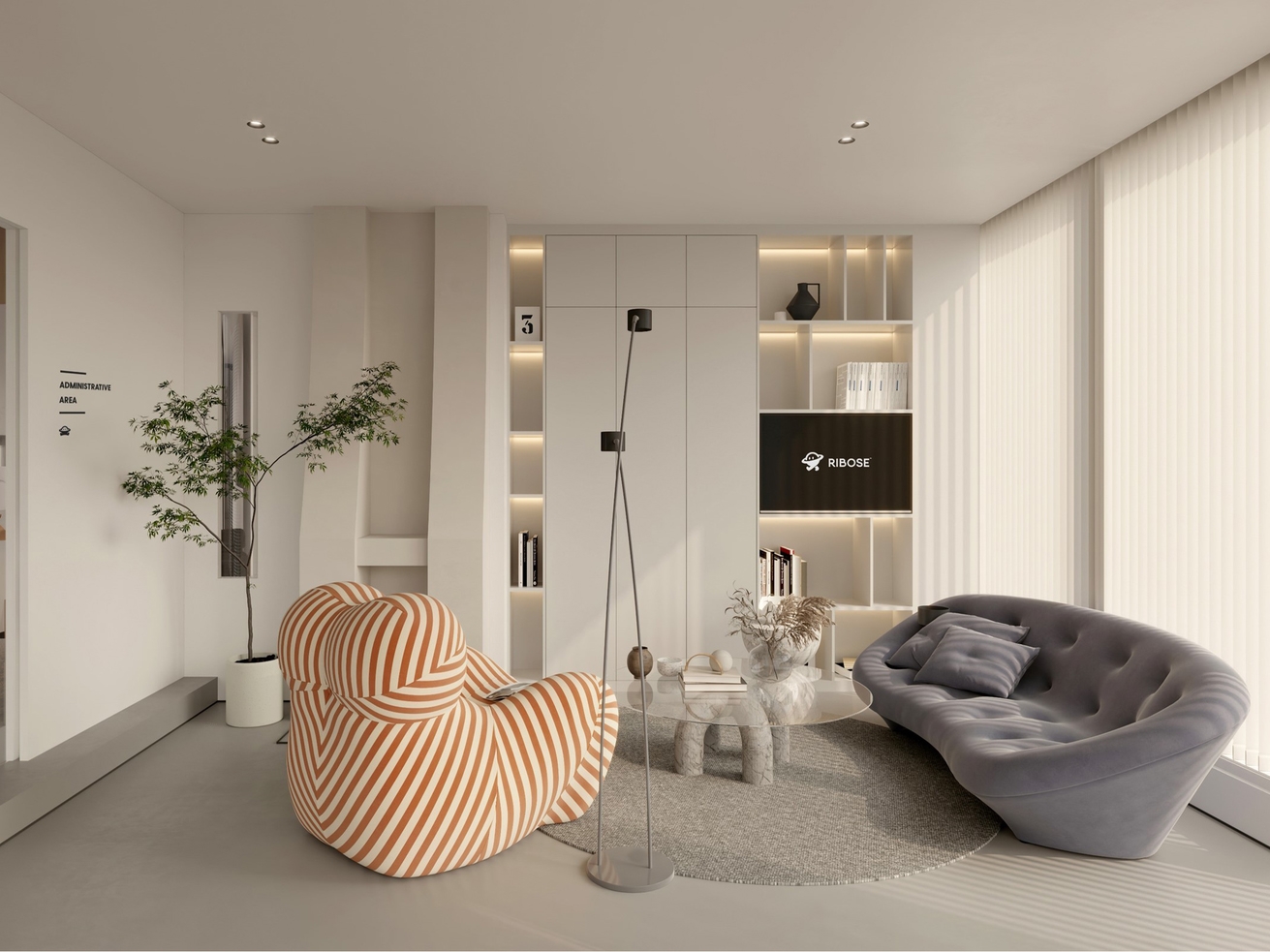 合肥300平方现代侘寂风办公室装修设计方案(图1) 合肥300平现代侘寂风办公室装修设计项目分析(图1)