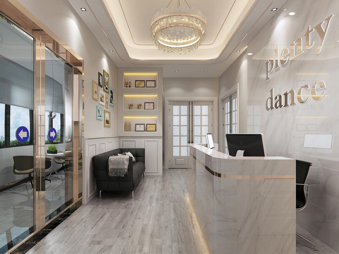 合肥瑶海区300平现代轻奢风舞蹈培训室装修设计项目(图1)